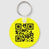 Inverteerde ☻ Happy Face — QR-code Sleutelhanger (Voorkant)