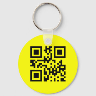 Inverteerde ☻ Happy Face — QR-code Sleutelhanger