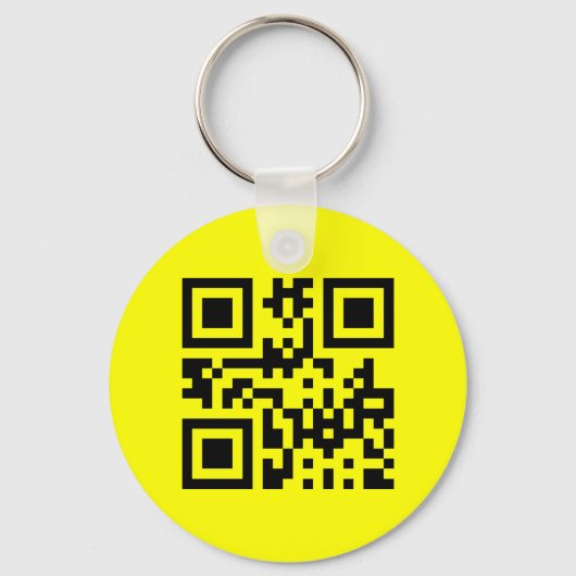 Inverteerde ☻ Happy Face — QR-code Sleutelhanger (Voorkant)