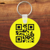 Inverteerde ☻ Happy Face — QR-code Sleutelhanger (Voorkant)