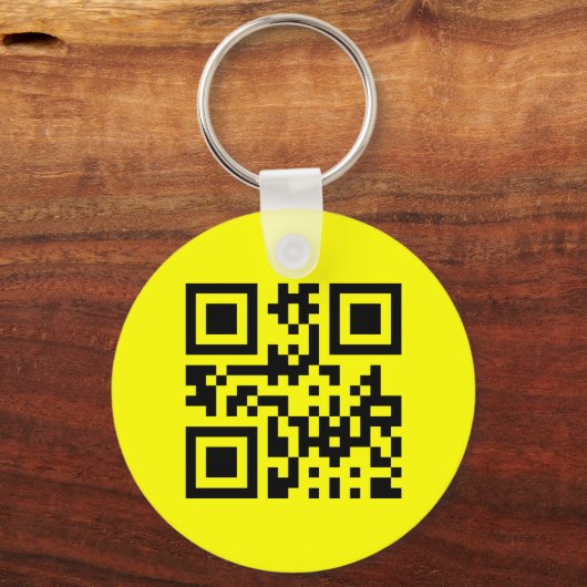 Inverteerde ☻ Happy Face — QR-code Sleutelhanger (Voorkant)