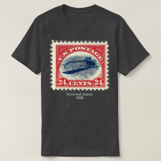 Inverteerde Jenny bovenaan Jenny Postage Stamp T-shirt (Design voorkant)