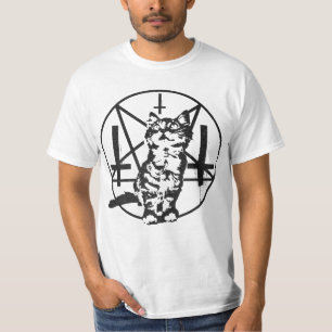 Inverteerde kruis en pentacle Kitten T-shirt