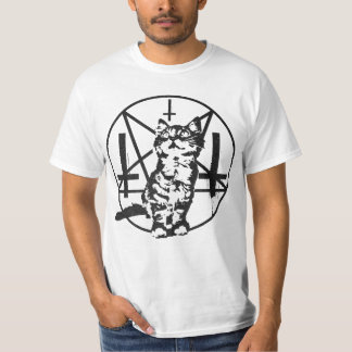 Inverteerde kruis en pentacle Kitten T-shirt