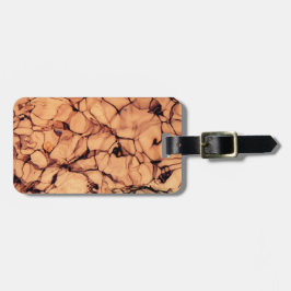 Inverteerde mousserend blauw water bagagelabel