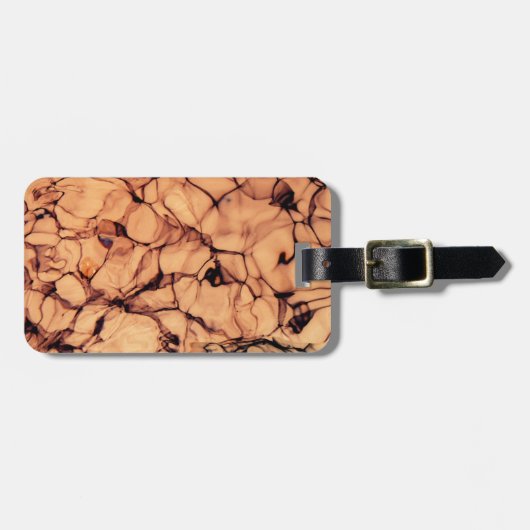 Inverteerde mousserend blauw water bagagelabel (Voorkant horizontaal)