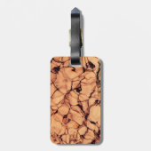 Inverteerde mousserend blauw water bagagelabel (Achterkant verticaal)