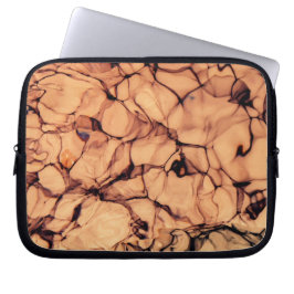 Inverteerde mousserend blauw water laptop sleeve