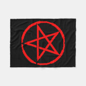 Inverteerde Pentagram Fleece Blanket (Voorkant (Horizontaal))