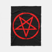 Inverteerde Pentagram Fleece Blanket (Voorkant)