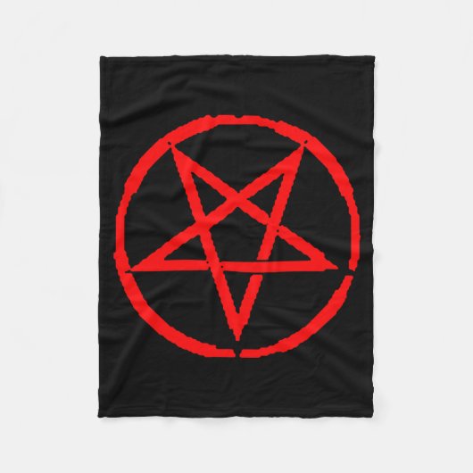 Inverteerde Pentagram Fleece Blanket (Voorkant)