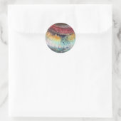 Inverteerde regenboogsticker ronde sticker (Tas)