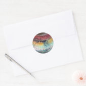 Inverteerde regenboogsticker ronde sticker (Envelop)