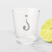 Inverteerde vraagteken shot glas (Achterkant)