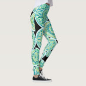 Inverteerde Zee Tone Mandalas Leggings (Rechts)