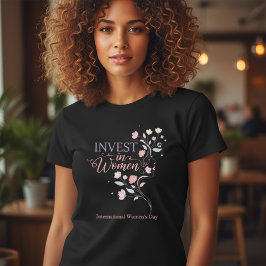 Invest in Women Floral Silhouette Women’s Day Tri-Blend Shirt