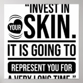 Invest in Your Skin Quote Skincare Lover Poster (Voorkant)
