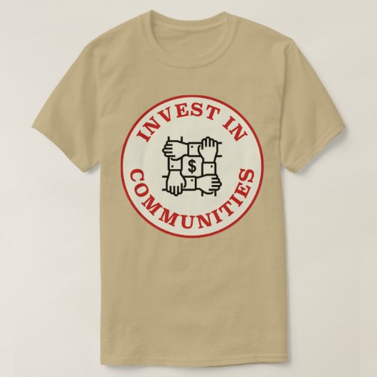Investeer in Gemeenschappen T-shirt (Design voorkant)