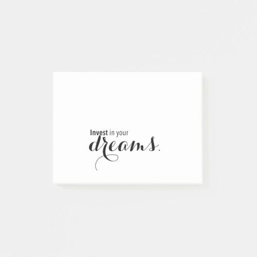 Investeer in je dromen post-it® notes (Voorkant)