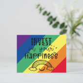 Investeer in je geluk briefkaart (Staand voorkant)