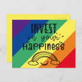 Investeer in je geluk briefkaart (Voorkant / Achterkant)