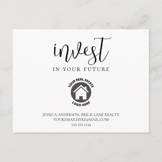 Investeer in je toekomstige onroerend-goedlandbouw briefkaart (Voorkant)