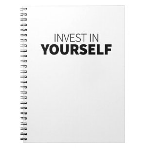 Investeer in jezelf Quote Art Investing Stimuleer  Notitieboek