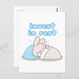 Investeer in Rust met Snoozy Bunny Briefkaart