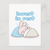 Investeer in Rust met Snoozy Bunny Briefkaart (Voorkant)