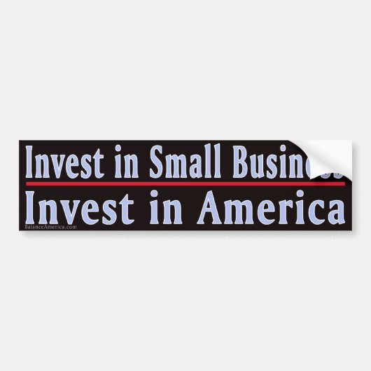 Investeer in Small Business Bumpersticker (Voorkant)