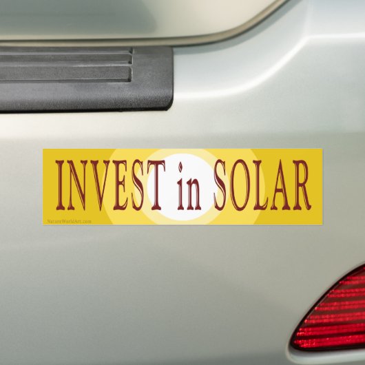 Investeer in Solar Bumpersticker (Op auto)