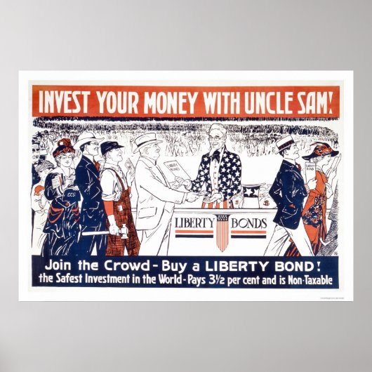 Investeer je geld bij oom Sam Poster (Voorkant)