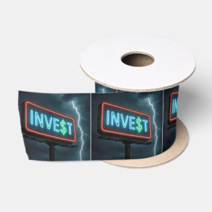 Investeer Neon Billboard In Een Storm Satijnen Lint
