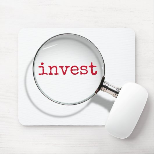 Investeer tekst onder de Muismat van vergrootglas (Met muis)