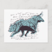 Investeerder Bull en Beer Beurshandel Briefkaart (Voorkant)