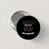 Investeerder Future Forex Millionaire Ronde Button 3,2 Cm (Voorkant /achterkant)
