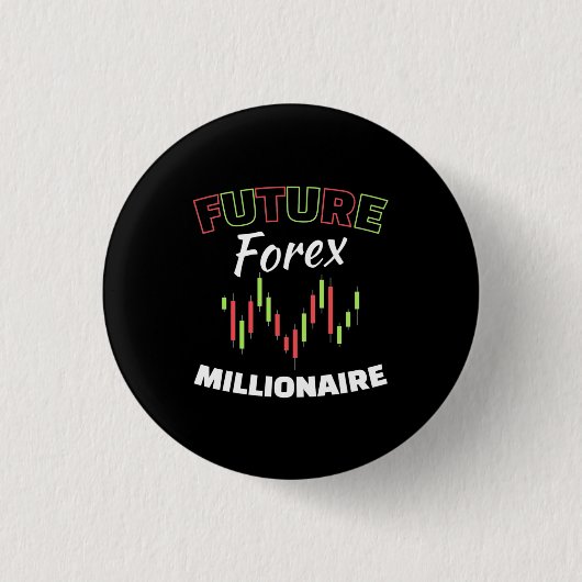 Investeerder Future Forex Millionaire Ronde Button 3,2 Cm (Voorkant)
