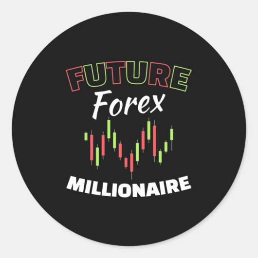 Investeerder Future Forex Millionaire Ronde Sticker (Voorkant)
