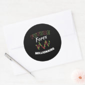 Investeerder Future Forex Millionaire Ronde Sticker (Envelop)