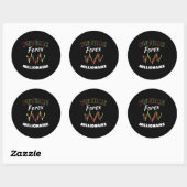 Investeerder Future Forex Millionaire Ronde Sticker (Vel)