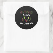 Investeerder Future Forex Millionaire Ronde Sticker (Tas)