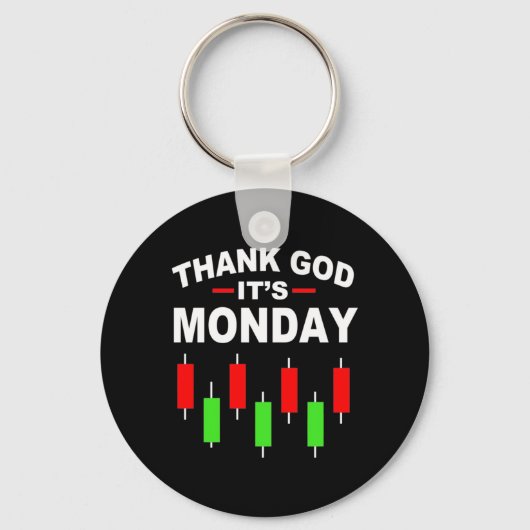 Investeerder godzijdank is het maandag sleutelhanger (Voorkant)