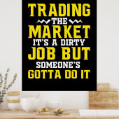 Investeerder handelde de markt poster (Keuken)