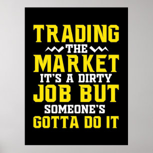 Investeerder handelde de markt poster