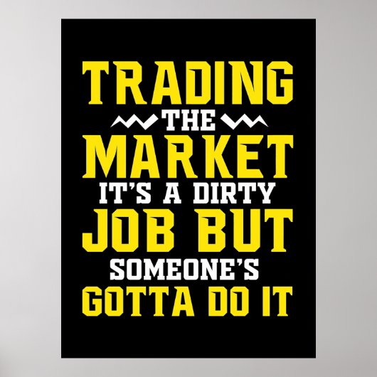 Investeerder handelde de markt poster (Voorkant)