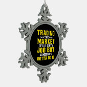 Investeerder handelde de markt tin sneeuwvlok ornament (Links)