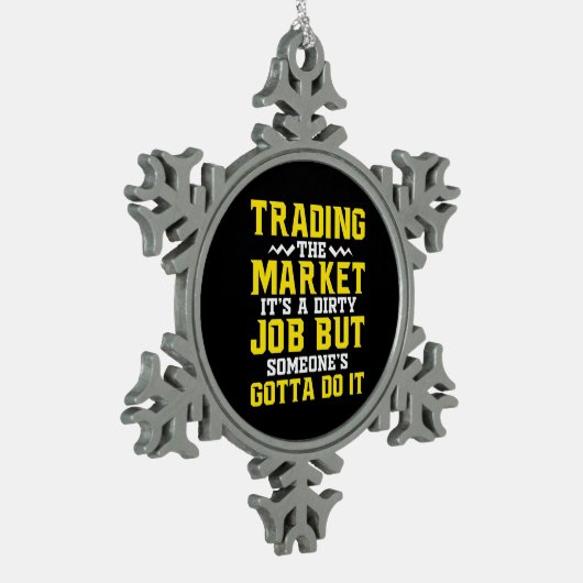 Investeerder handelde de markt tin sneeuwvlok ornament (Links)