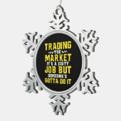 Investeerder handelde de markt tin sneeuwvlok ornament (Rechts)