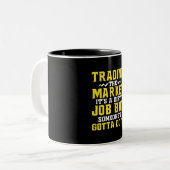 Investeerder handelde de markt tweekleurige koffiemok (Voorkant links)