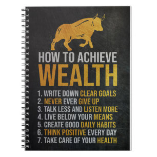 Investeerder hoe hij welvaart kan bereiken notitieboek